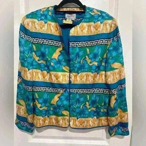 Size 14 vintage adrianna papell silk jacket Blouse